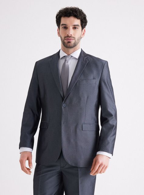 Traje Recto Listado Regular Fit-0