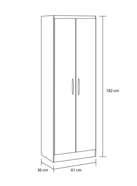 Estante Organizador con 2 Puertas Pop Castaño-1