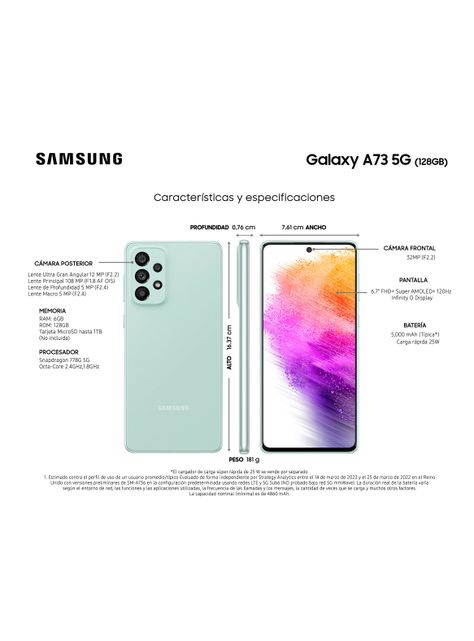 Smartphone Galaxy A73 5G 128GB Light Green-4