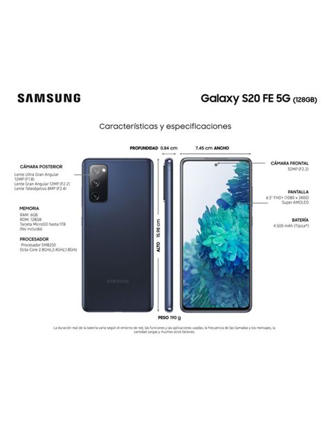 Smartphone Galaxy S20FE 5G 128GB Blue Liberado-5