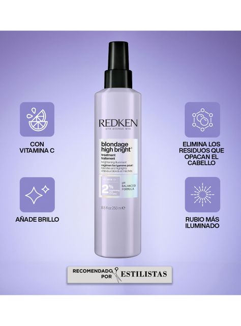 Pre-Tratamiento con vitamina C Iluminador de Cabello Rubio Blondage High Bright 250ml-1