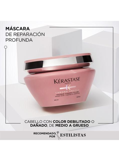 Set Reparación Cabello con Color Chroma Absolu Shampoo 250ml + Máscara 200ml Kérastase-2