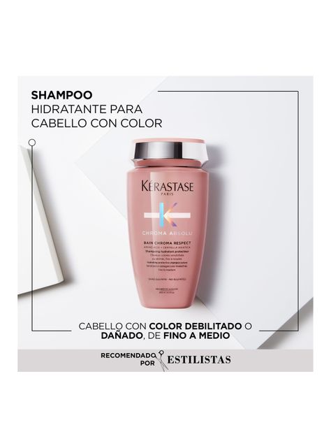 Set Reparación Cabello Color Chroma Absolu Shampoo 250ml + Acondicionador 200ml Kérastase-1