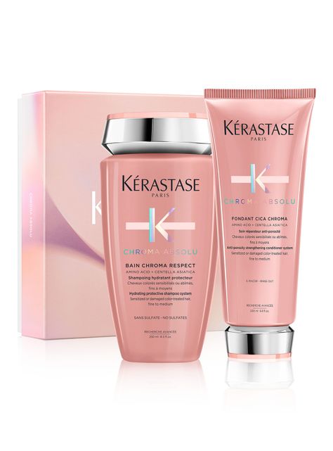 Set Reparación Cabello Color Chroma Absolu Shampoo 250ml + Acondicionador 200ml Kérastase-0