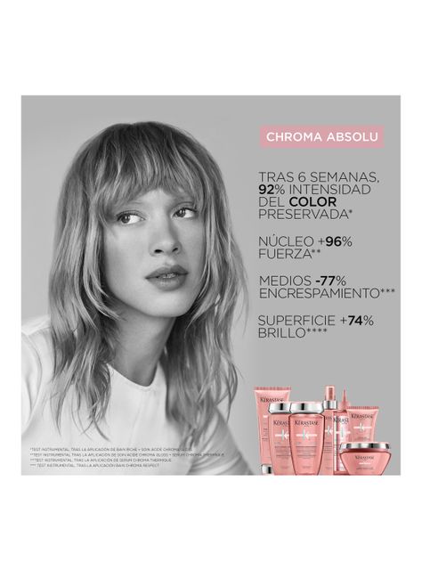 Set Reparación Cabello Color Chroma Absolu Shampoo 250ml + Acondicionador 200ml Kérastase-4