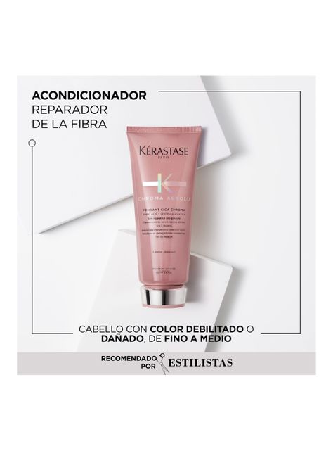 Set Reparación Cabello Color Chroma Absolu Shampoo 250ml + Acondicionador 200ml Kérastase-2
