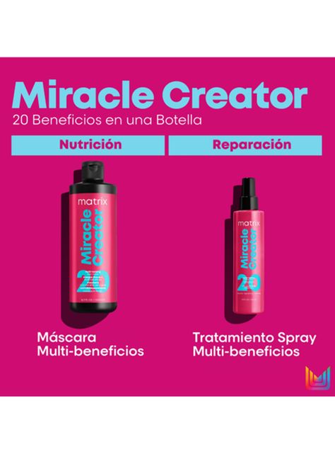Spray + Mascara Tratamiento 20 Beneficios Todo Tipo de Cabello Miracle Creator 190 ml + 500 ml-2