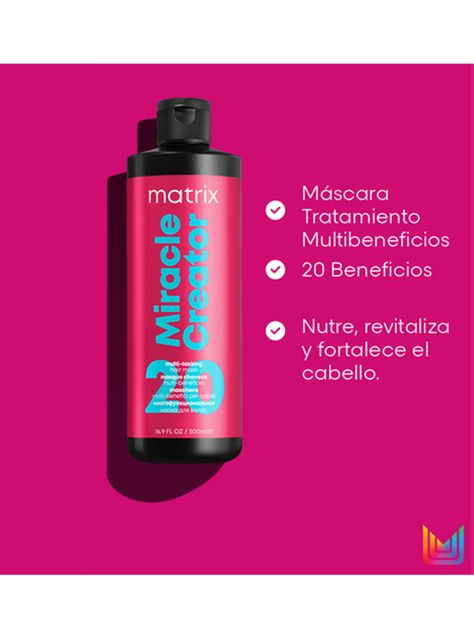 Spray + Mascara Tratamiento 20 Beneficios Todo Tipo de Cabello Miracle Creator 190 ml + 500 ml-5