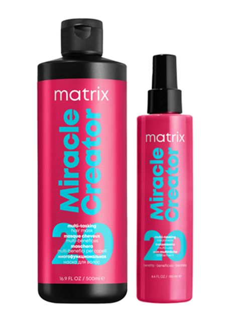 Spray + Mascara Tratamiento 20 Beneficios Todo Tipo de Cabello Miracle Creator 190 ml + 500 ml-0