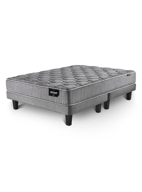 Cama Europea Stout Base Dividida 2 Plazas-0