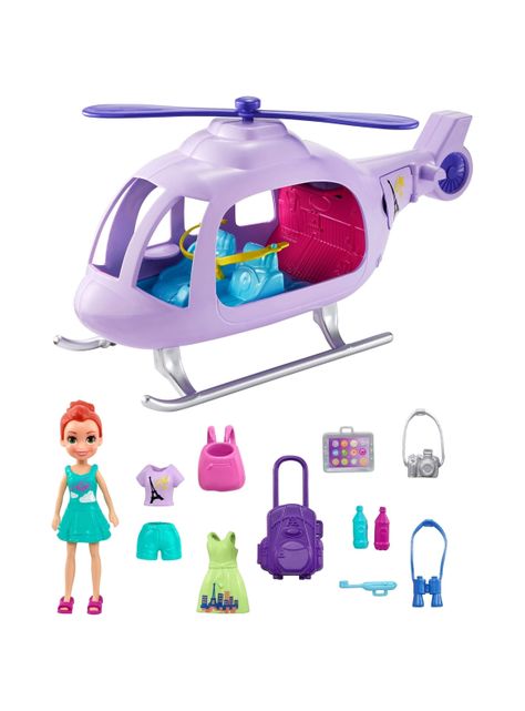 Accesorio Polly Pocket de Muñecas Helicóptero de Vacaciones-0