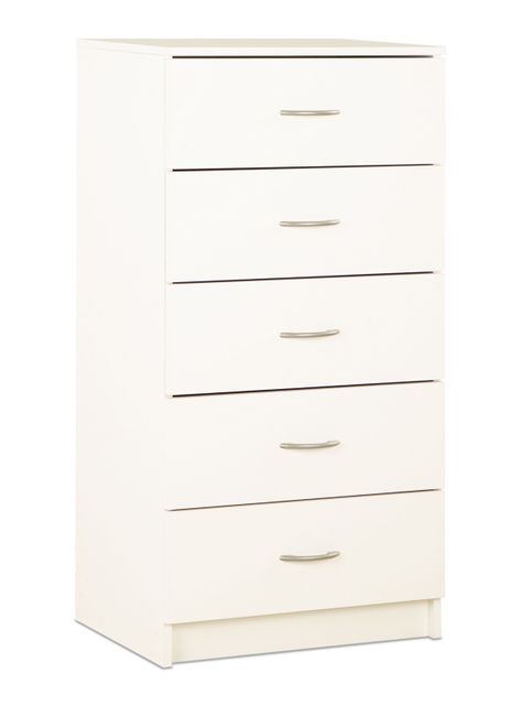 Cómoda 5 Cajones Blanco-0