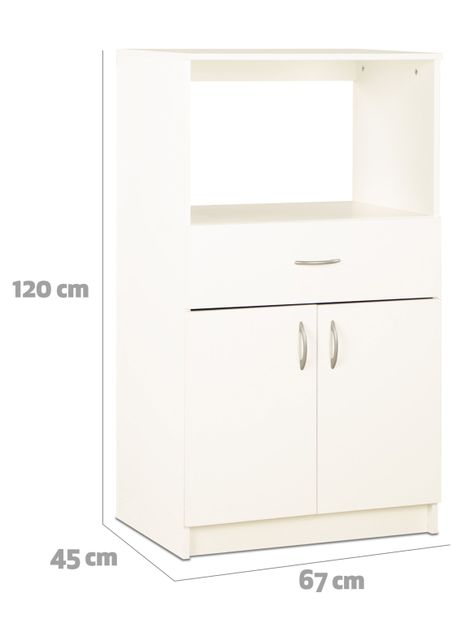 Mueble Auxiliar Cocina 1C 2P 1R Blanco-1