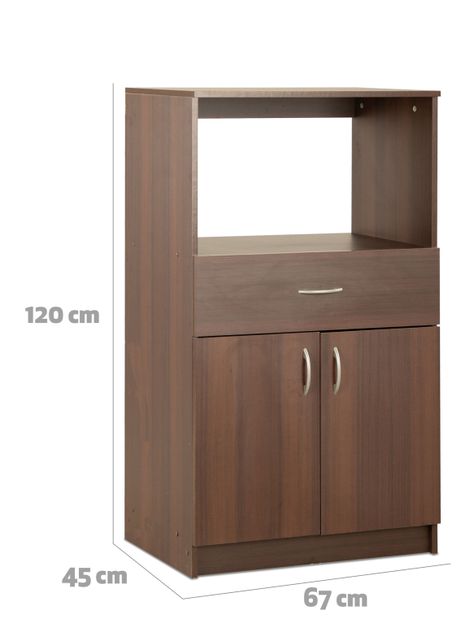 Mueble Auxiliar Cocina 1C 2P 1R Chocolate-1