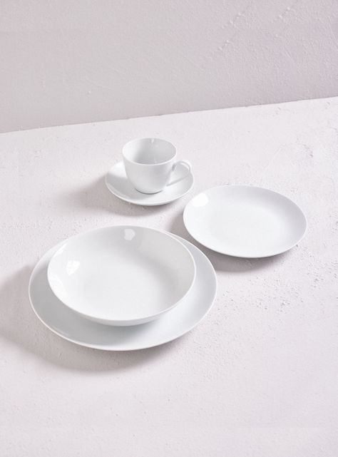 Set Vajilla 30 Piezas Blanca Redonda Porcelana-1