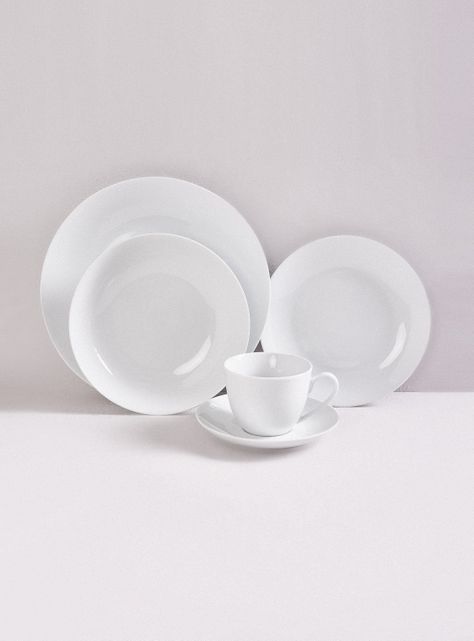 Set Vajilla 30 Piezas Blanca Redonda Porcelana-0