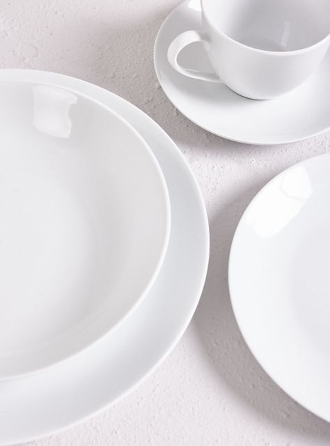Set Vajilla 30 Piezas Blanca Redonda Porcelana-2
