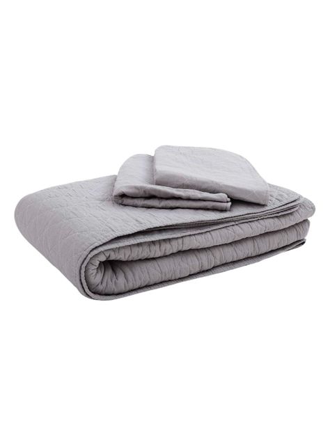 Quilt Hebra 2 Plazas Fibra Gris-1