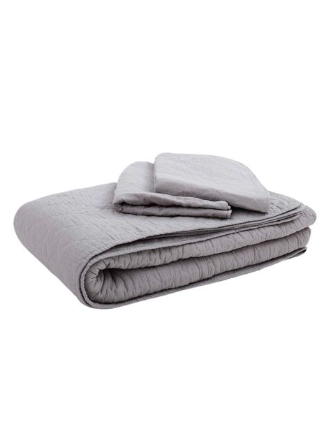 Quilt Súper King Hebra Fibra Gris-1