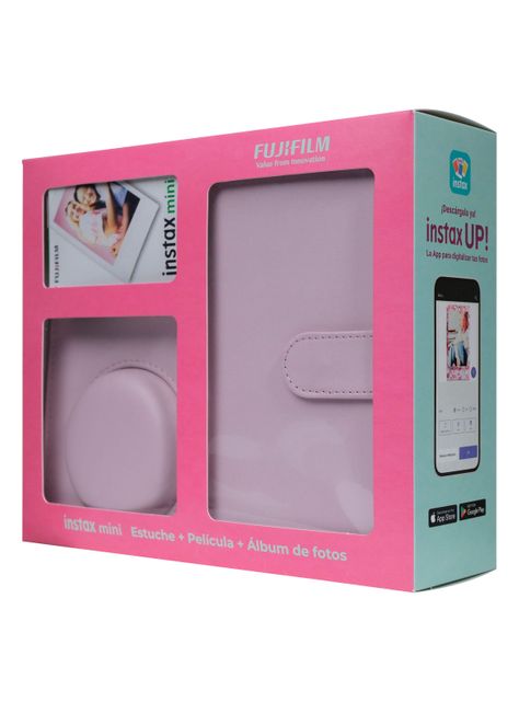 Kit Estuche + Álbum de Fotos + Film 10 Fotos Rosado Pastel-4