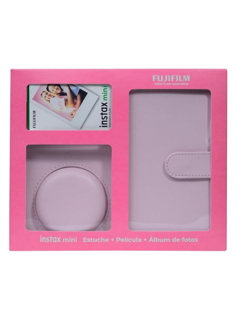Kit Estuche + Álbum de Fotos + Film 10 Fotos Rosado Pastel-1