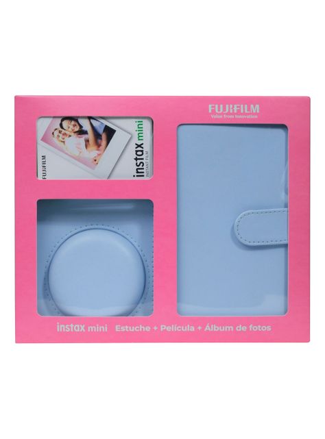Kit Estuche + Álbum de Fotos + Film 10 Fotos Celeste Pastel-1