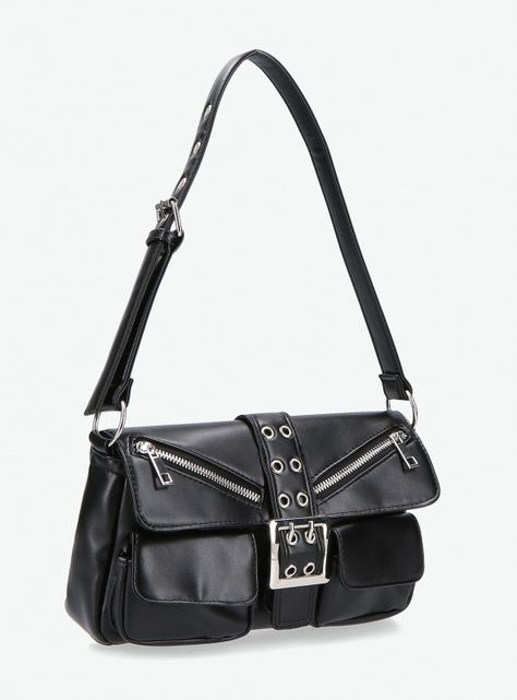 Cartera de Hombro con Hebilla Metálica-3