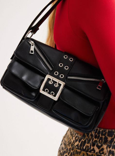 Cartera de Hombro con Hebilla Metálica-1