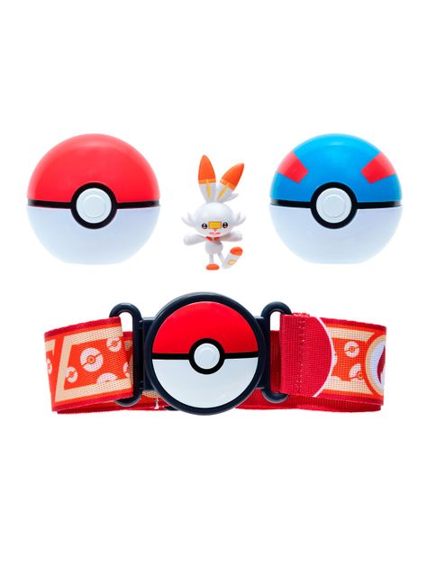 Cinturón Entrenador Pokemon Scorbunny y Pokebola-0