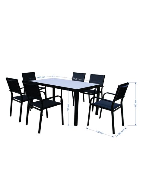 Juego Comedor Terraza + 6 Sillas Freshwater-5