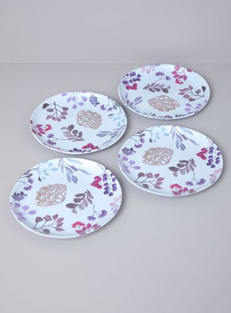 Set 4 Plato Salad Flores-0