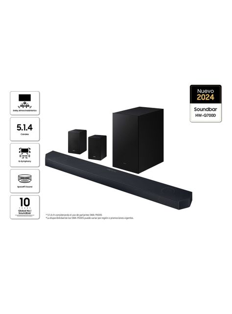 Soundbar HW-Q700D 5.1.4 Ch + Parl. Surround 2024-2