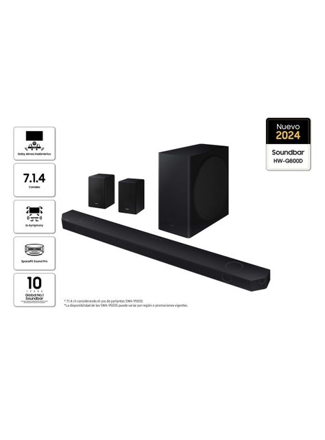 Soundbar HW-Q800D 7.1.4 Ch + Parl. Surround 2024-2