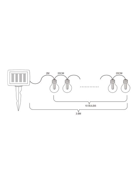 Guirnalda Solar 10 Luces LED Exterior-6