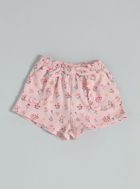 Short con Estampado y Moño Delantero-0