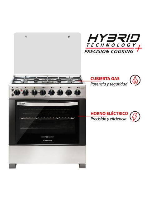 Cocina a Gas Híbrida 5 Quemadores CH-740NI Horno Convección-2