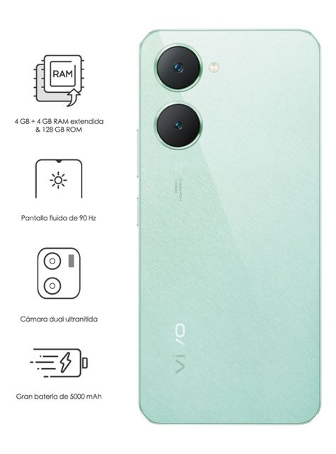 Smartphone Vivo Y03 128GB 6.5" Verde Liberado-1