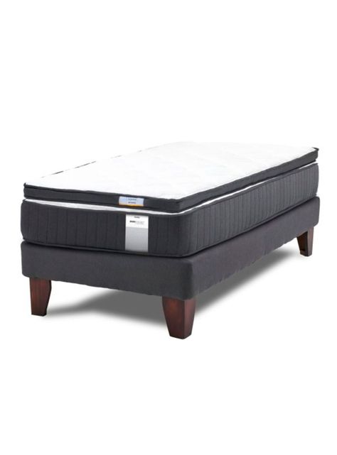 Cama Europea Dúo Pocket 1.5 Plazas + Topper-0