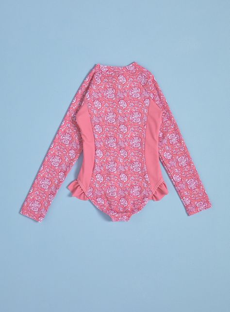 Traje de Baño con Vuelitos Estampado-3