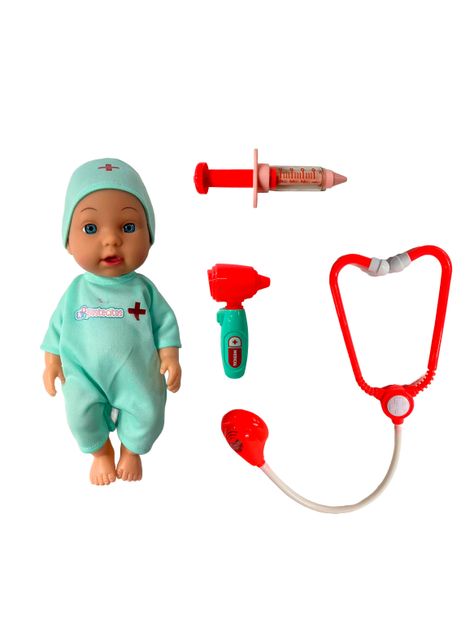 Muñeca Babydoll Bostecitos Doctor 4 Accesorios-1