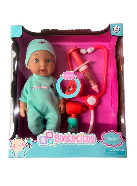 Muñeca Babydoll Bostecitos Doctor 4 Accesorios-0