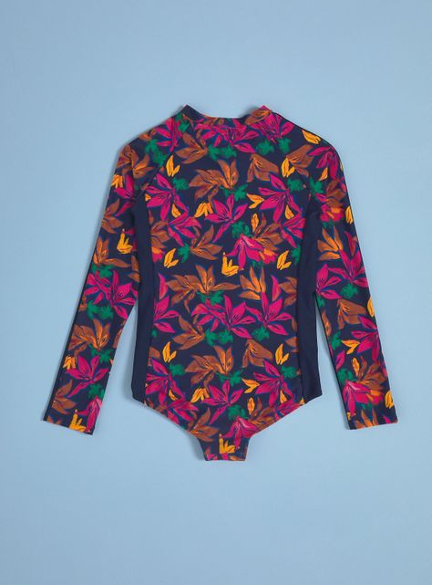 Traje de Baño Enterito Surfero Estampado Tropical-3