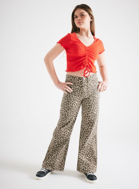 Pantalón Animal Print, Bolsillos Frontales-0