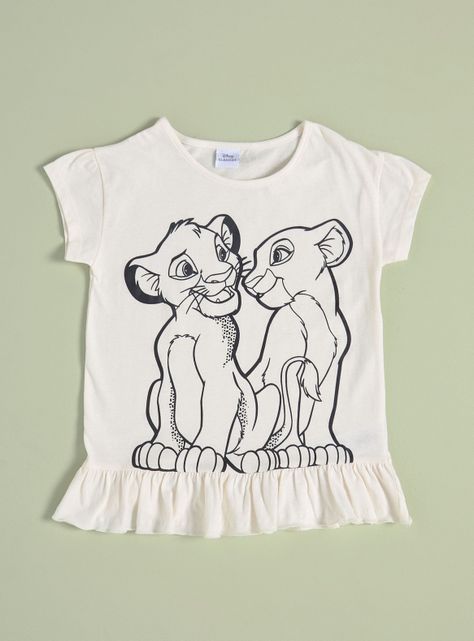 Polera con Vuelos Niña Estampadas Simba & Nala Disney-2