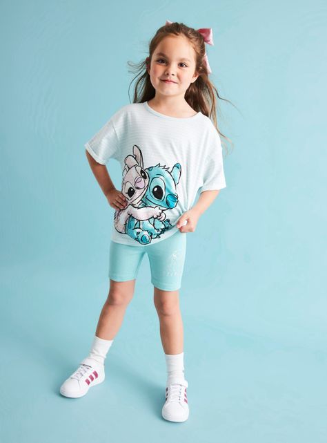 Calza Cortas Niña Estampadas Angel & Stitch Disney-0