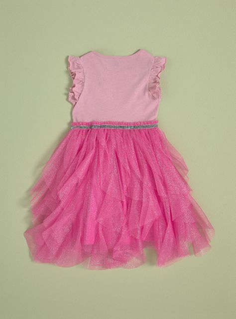 Vestido con Tulle Manga Corta Minnie Mouse y Angel Disney-3