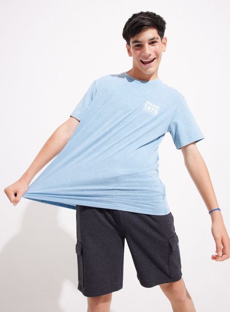 Polera Color Desgastado Acid Wash-0