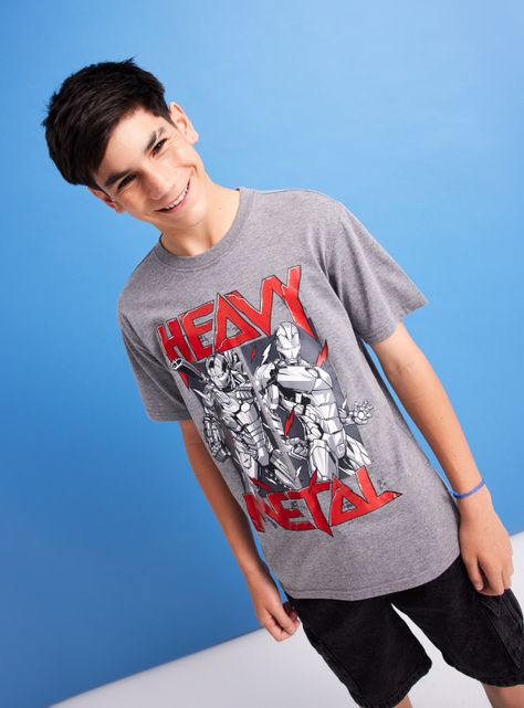 Polera Manga Corta con Aplicación Avengers Marvel-0
