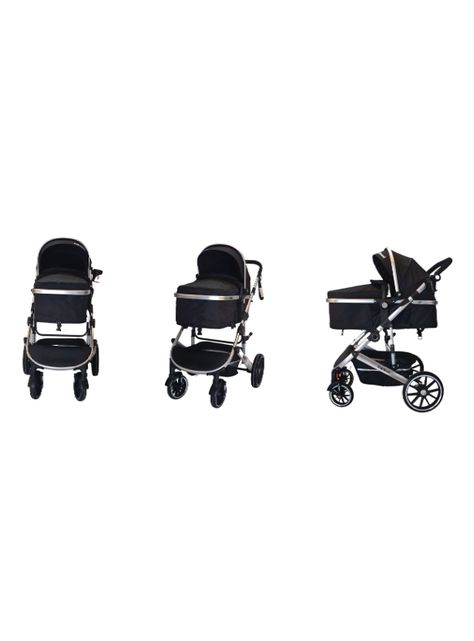 Coche Cuna Lux Negro 3 En 1-4