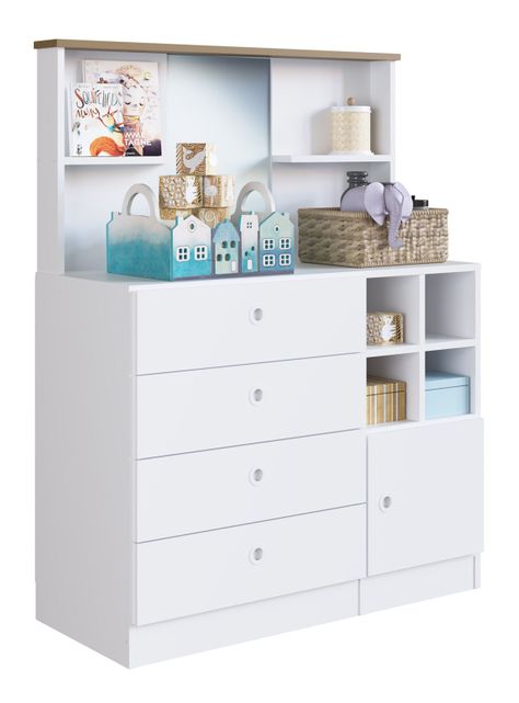 Cómoda Infantil Con Puerta y Espejo Amore-0